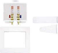 Vista 1 de Eastman Caja de salida de lavadora de doble drenaje con conexión PEX de 1/2 pulgada con pararrayos de martillo y válvulas de bola de cuarto