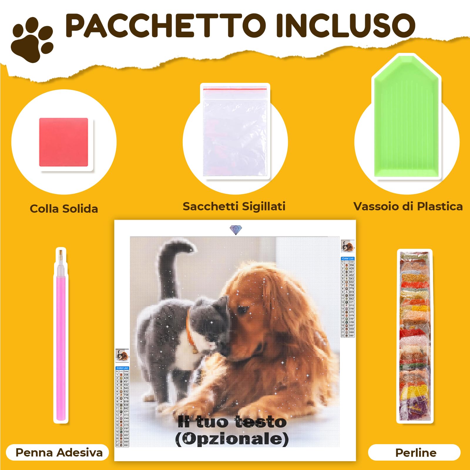 Bemaystar Diamond Painting Personalizzato con Texto - Personalizzata con Diamanti Diamond Painting Kit Completo Quadri con Perline Pittura Diamante Quadro Personalizzato con Foto - 60x80