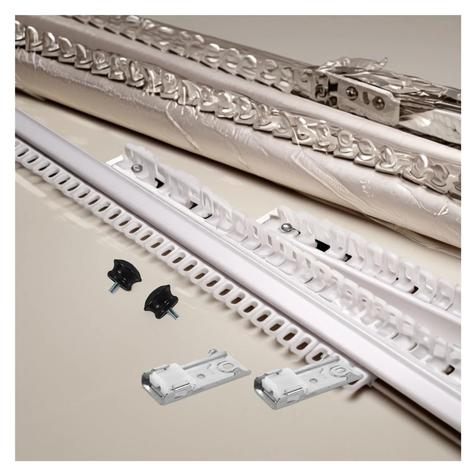Lot de 4 embouts de tringle à rideaux décoratifs à vis pour tringles à rideaux