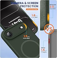 Vista 1451 de Miracase Funda diseñada para iPhone 13 Pro Max con protector de pantalla, [forro de microfibra suave antiarañazos], funda protectora de silicona