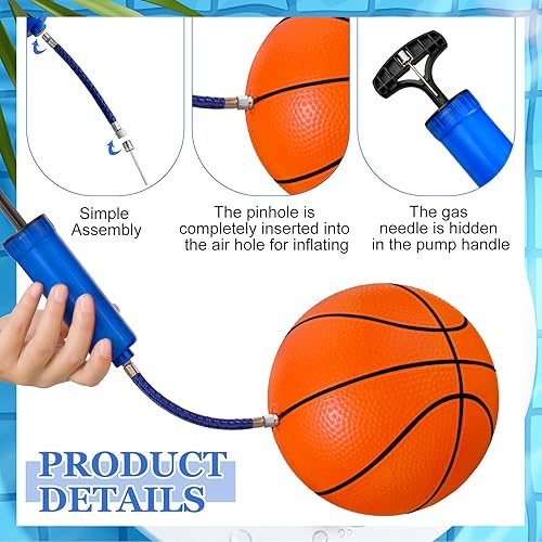 Miniatura 3 de Honoson 6 Pcs Water Volleyball Basketball for Pool PVC Swimming Pool Ball with Ball Pump Soft Ball for Youth Kids and Beginners