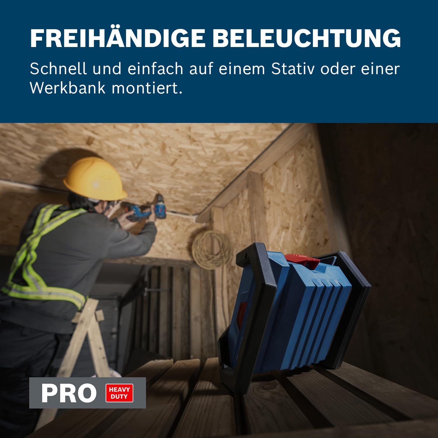 Bosch PRO 18V System Akku-Leuchte GLI18V-1500 (ohne Akku)