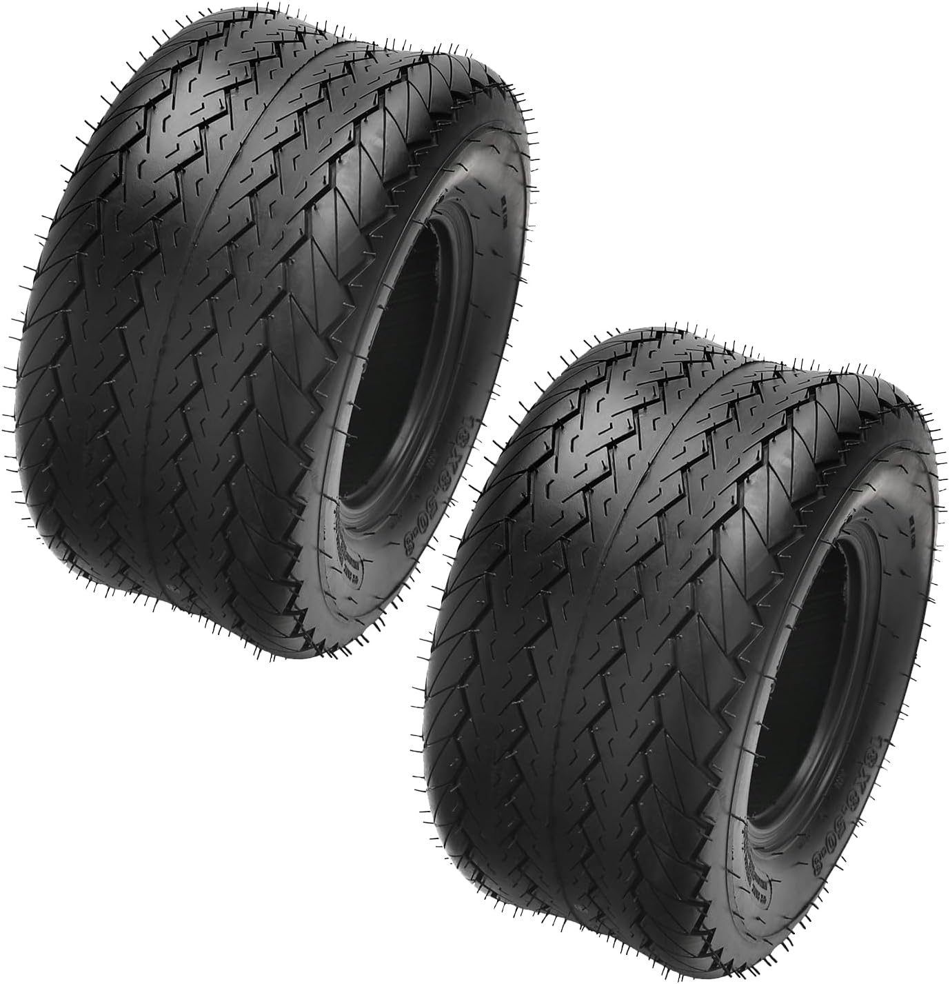 18x8.5-8 Golf Cart Tires, 18x8.5x8 Tires 4 PR Tubeless Nylon All-Terrain Mud Sand Trial Tires for Sport ATV UTV Electric Vehicles Modified Cars Four -Wheels Lawn Mower Mini Trucks Go Kart