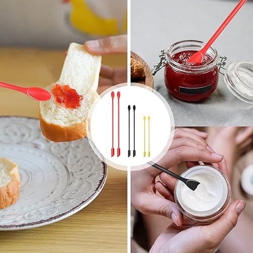 Miniatura 5 de Mini espátula de silicona espátula de maquillaje mini espátula mini juego de espátulas de silicona espátula pequeña para cosméticos de maquillaje