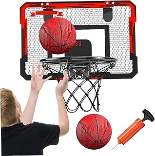 Basketball Hoop for Kids Indoor Basketball Hoop Mini Hoop for Door with 2 Balls Basketball Toy Gifts for Kids Boys Teens Toy Basketball