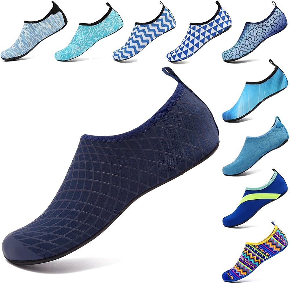 VIFUUR Womens Mens Water Shoes Adjustable Aqua Socks for Outdoor Swimming Beach Surfing