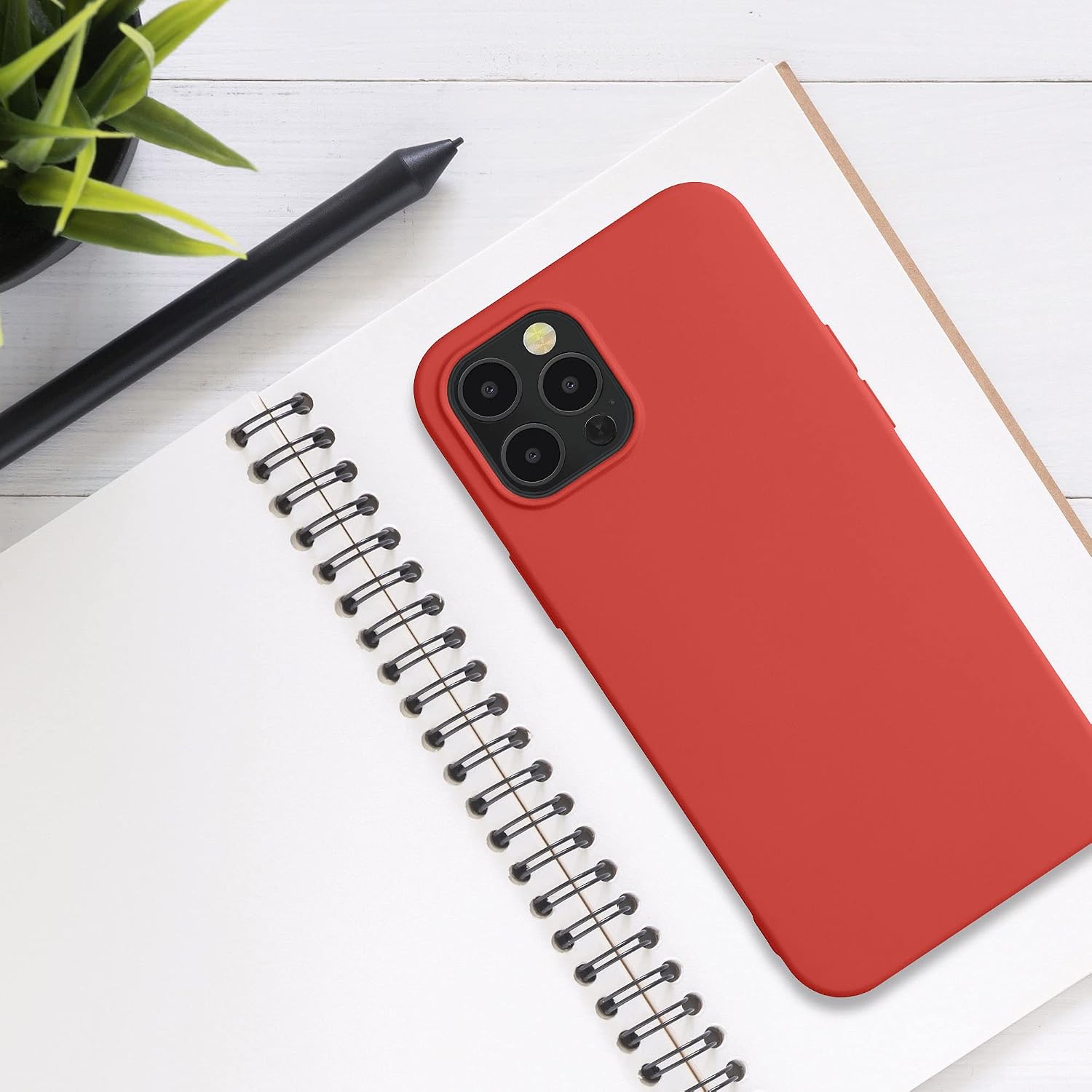 kwmobile Case Compatible with Apple iPhone 12 Pro Max Case - Slim Protective TPU Silicone Phone Cover - Tangerine Orange