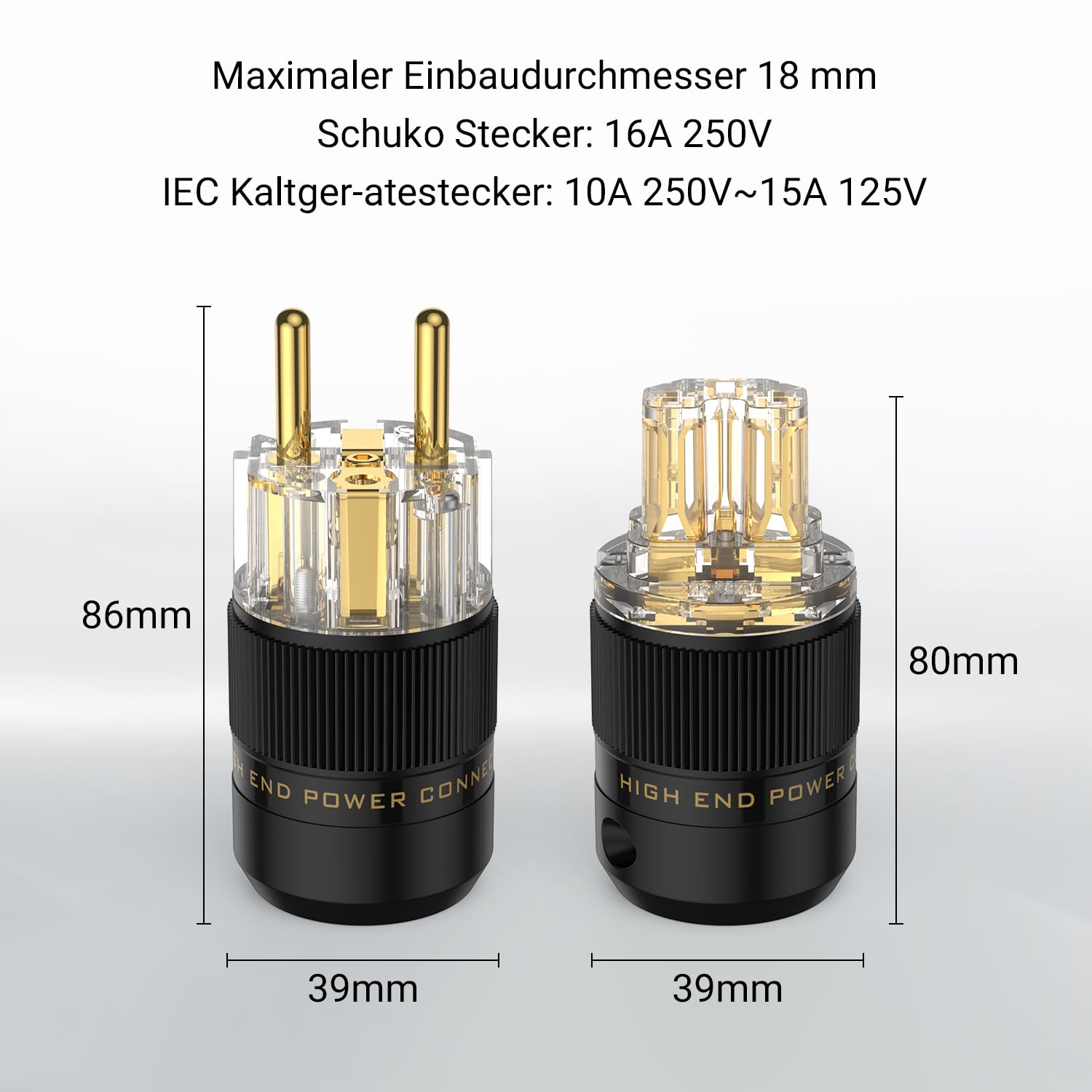 Tappi Protettivi Per Connettori RCA - Placcati In Oro 24K Con Isolamento In PTFE - Confezione Da 10 Pezzi - 3