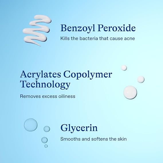 Differin Acne Spot Treatment with 10% Benzoyl Peroxide, Maximum Strength OTC Acne Treatment, Fast Acting Spot Treatment for Face, 1 oz