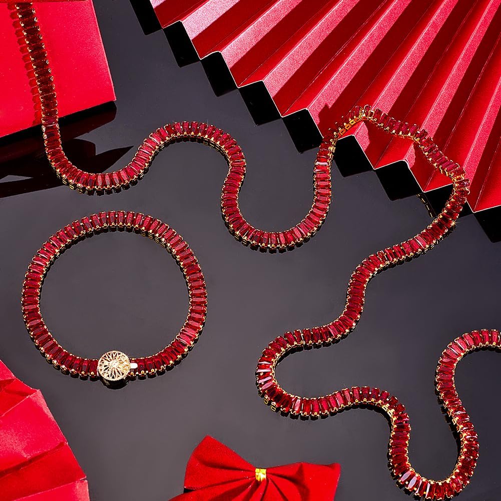PH Pandahall 1.1 Yards Crystal Rhinestones Jewelry Chain Rhinestone Cup Chain, 7mm Crystal Sewing Trim Zircone Rhinestones Close Chain Trim for Sewing Clothes Hat Bags Wedding Bracelet Jewelry, Red