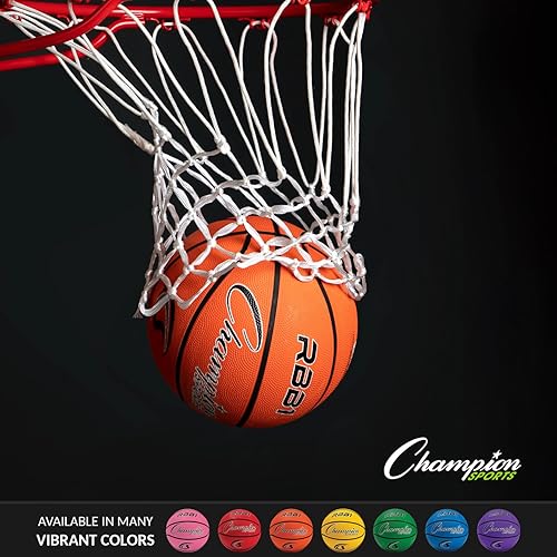 Miniatura 5 de Champion Sports Rubber Basketballs Heavy Duty Pro-Style, IndoorOutdoor Use, Premium Basketball Equipment for Physical Education, Various Sizes &