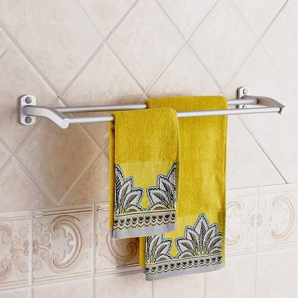 Toallero doble de aluminio de 60cm para evitar humedad en las toallas