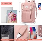 Sacs scolaires pour filles adolescentes, Sac à dos pour étudiantes 17 Inch ordinateur portable, Work Backpack Gym sac à dos ordinateur avec USB Port de recharge