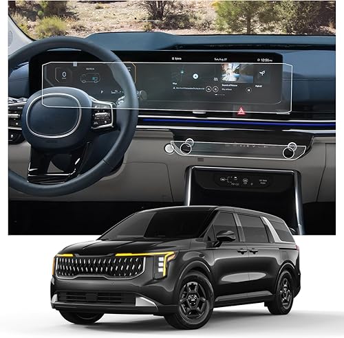 Miniatura 39 de CDEFG Protector de pantalla de vidrio para Telluride: Protector de pantalla táctil para pantalla de automóvil, vidrio templado 9H, antiarañazos