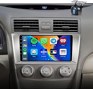 8Core4+64G Car Stereo for Toyota Camry 2006-2011 Wireless CarPlay/Android Auto Android Radio with Qualcomm 9" IPS Touch Screen,BT5.1,DSP Hi-Res/OBD2,GPS,SWC,Backup Camera for Toyota Camry 2011 Radio