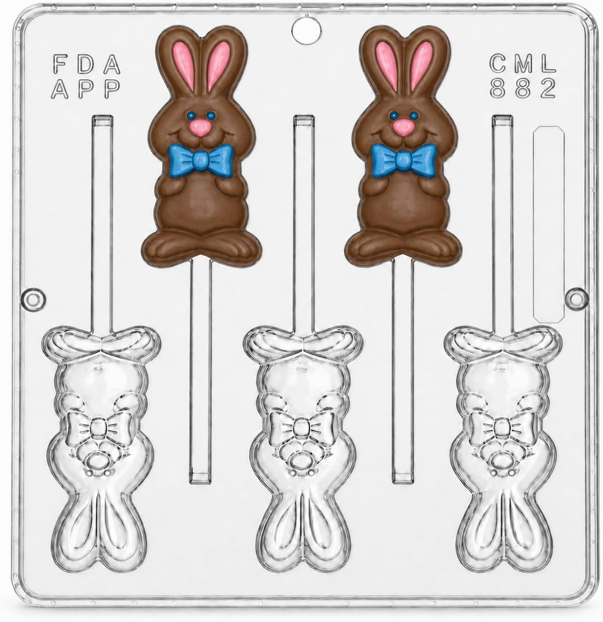Whole Rabbit/Bunny Lollipop Plastic Chocolate Easter 882