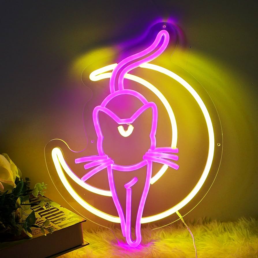 ルナ　セーラームーン　ネオンライト　大きい　USB　国内　25cm【残5限定】 ルナ セーラームーン ネオンライト 大きい USB 国内 25cm【残5限定】