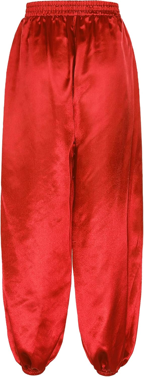 DINORMIN Women's Belly Dance Pants Lantern Pants Tribal Arabic Halloween Harem Pants Stage Performance Costume