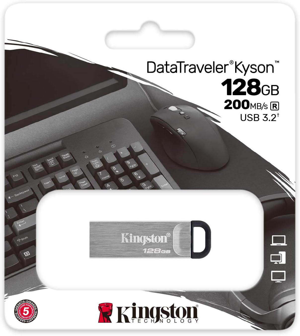 Memoria USB 3.0 Kingston DataTraveler Kyson de 128GB por 9,95€ ¡¡38% de descuento!!