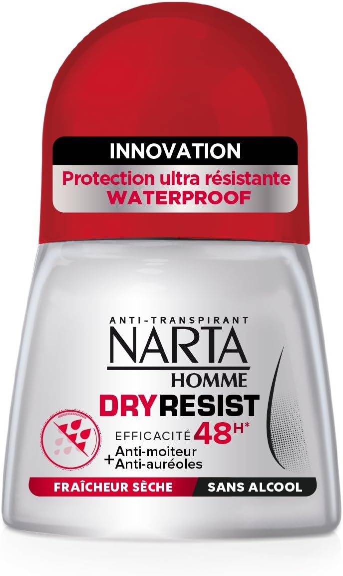 Narta Dry Resist Antiperspirant 48-Hour Roll-On Deodorant for Men (50 ml)