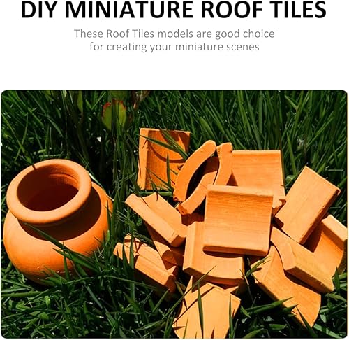 Miniatura 8 de Vaguelly Juego de 80 piezas de mini ladrillos de techo, 116 de ladrillos rojos pequeños, modelo miniatura, ladrillos de cemento, casa de muñecas de