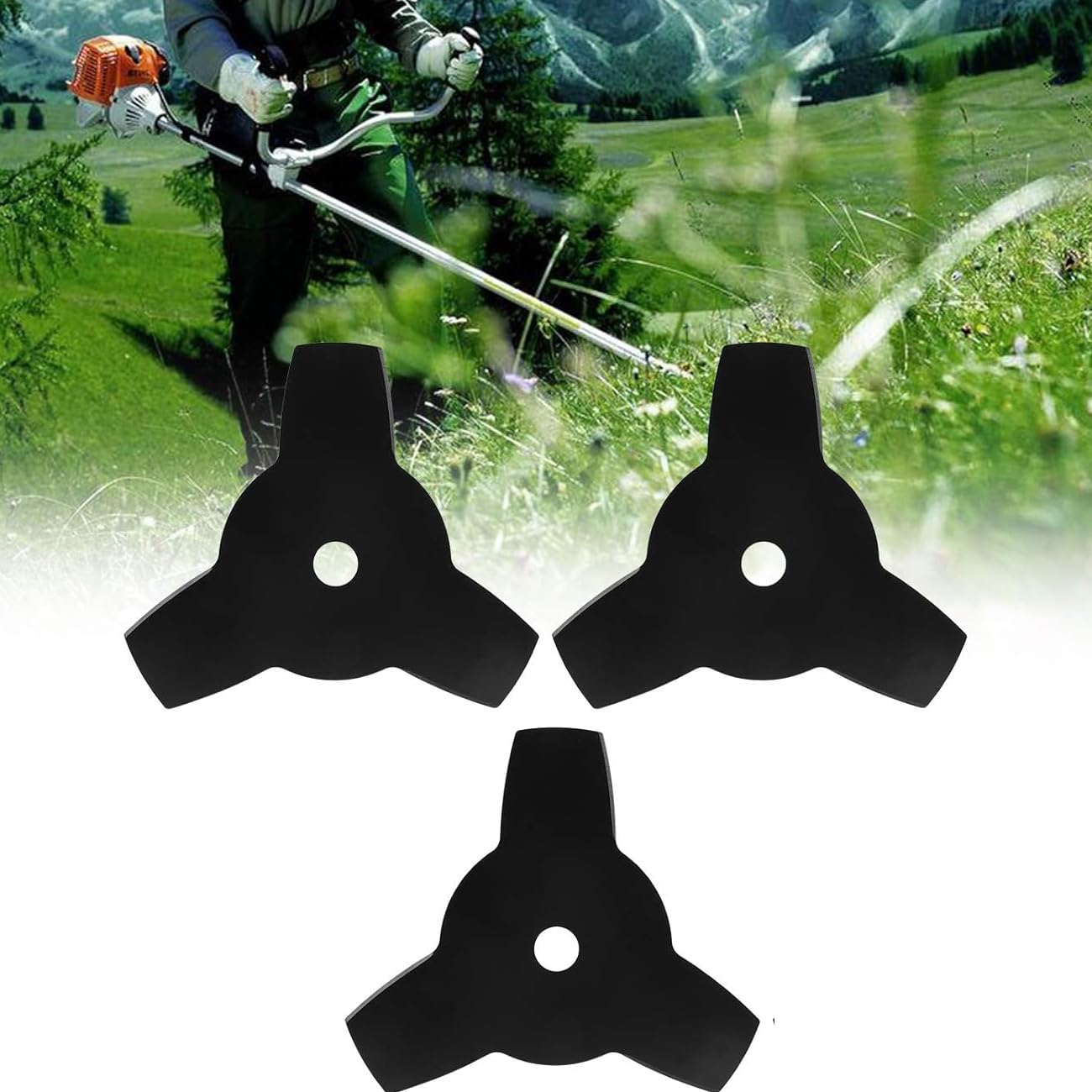 3 piezas de accesorios para cortacésped 3T, cuchilla para cortacésped, jardín, jardín, herramienta de corte, accesorios para cortacésped