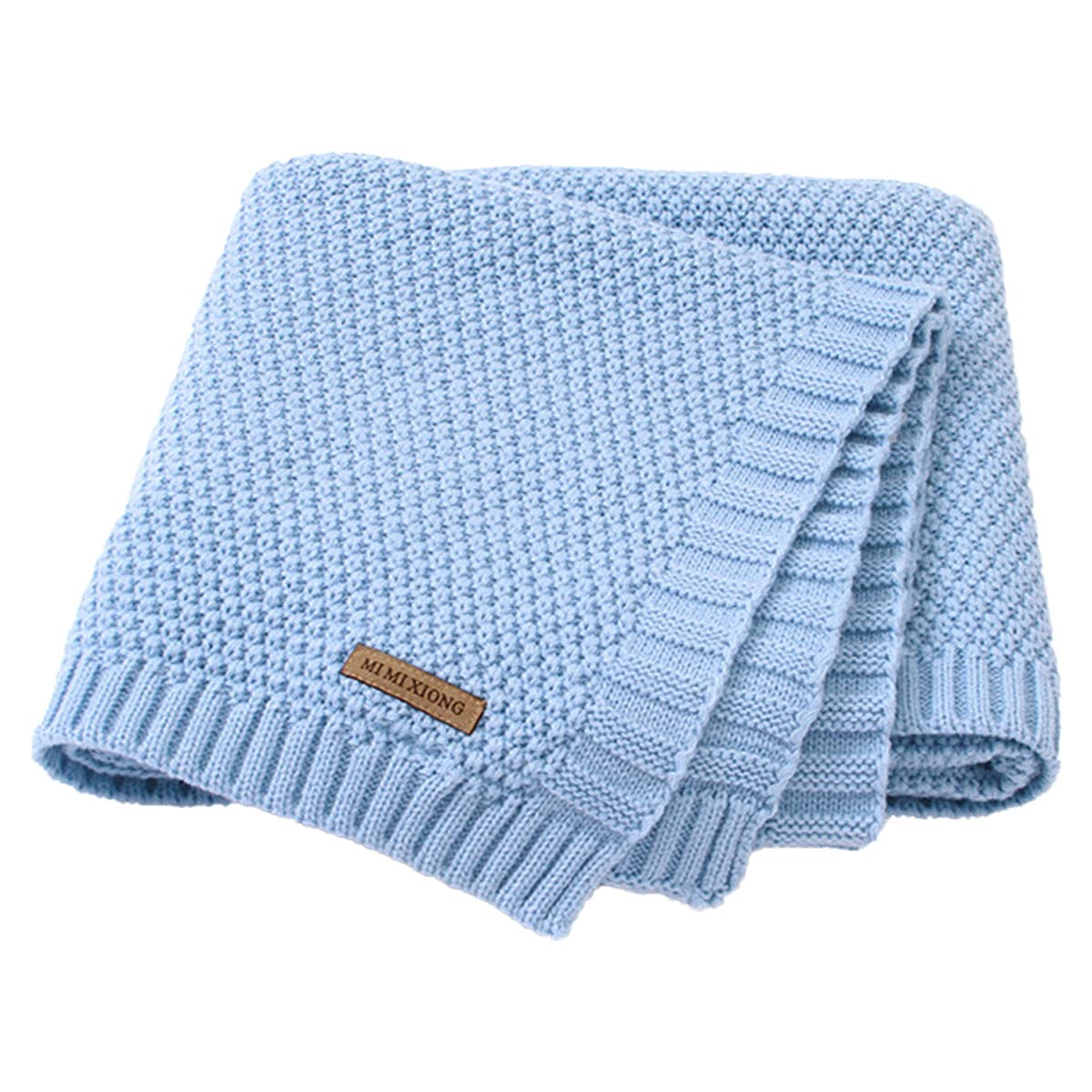 SZJIAHTM Newborn Toddler Baby Blanket Cotton Cable Cellular Knitted 100 x 80cm Soft Breathable Blanket for Baby Boy and Girls