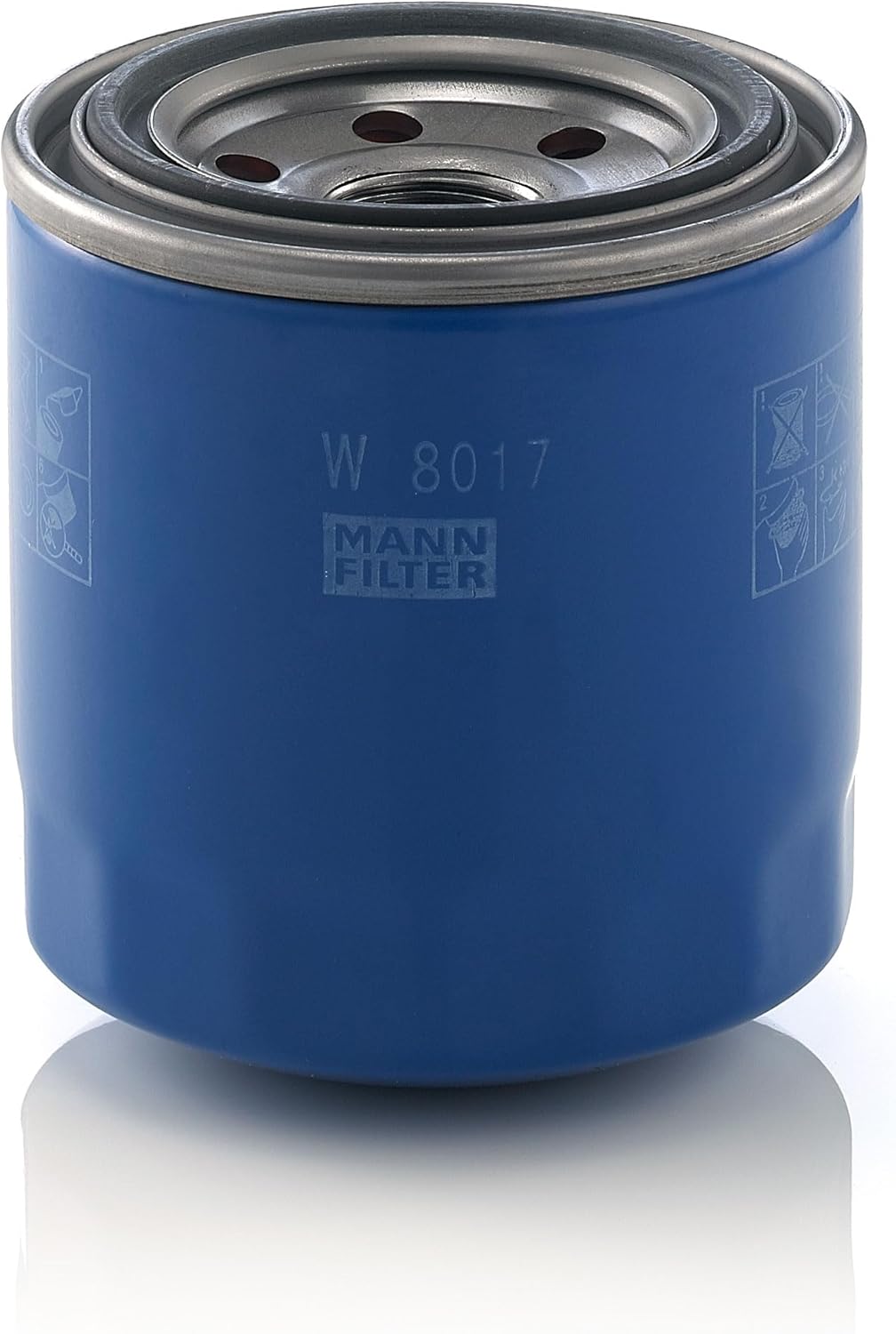 Mann Filter Oil Filter, W 8017, Performance Part, Steel, Paper, Rubber