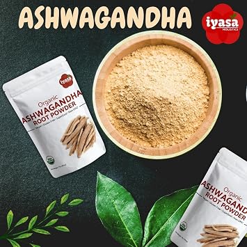 Iyasa Holistics Organic Ashwagandha Powder 16 oz Natural Superfood Powder to Support Calm, Vitality & Mental Clarity Withania Somnifera Root Traditional Ayurveda Products