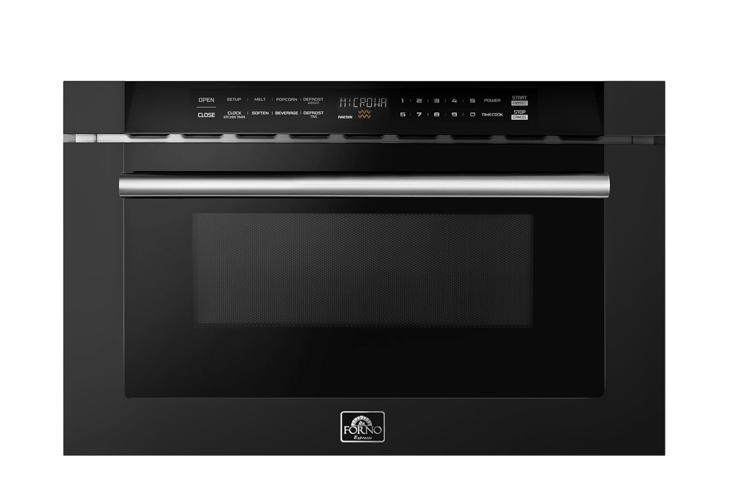 FORNO 24 Inch 1000 Watts Black Microwave Drawer 1 2 cu ft