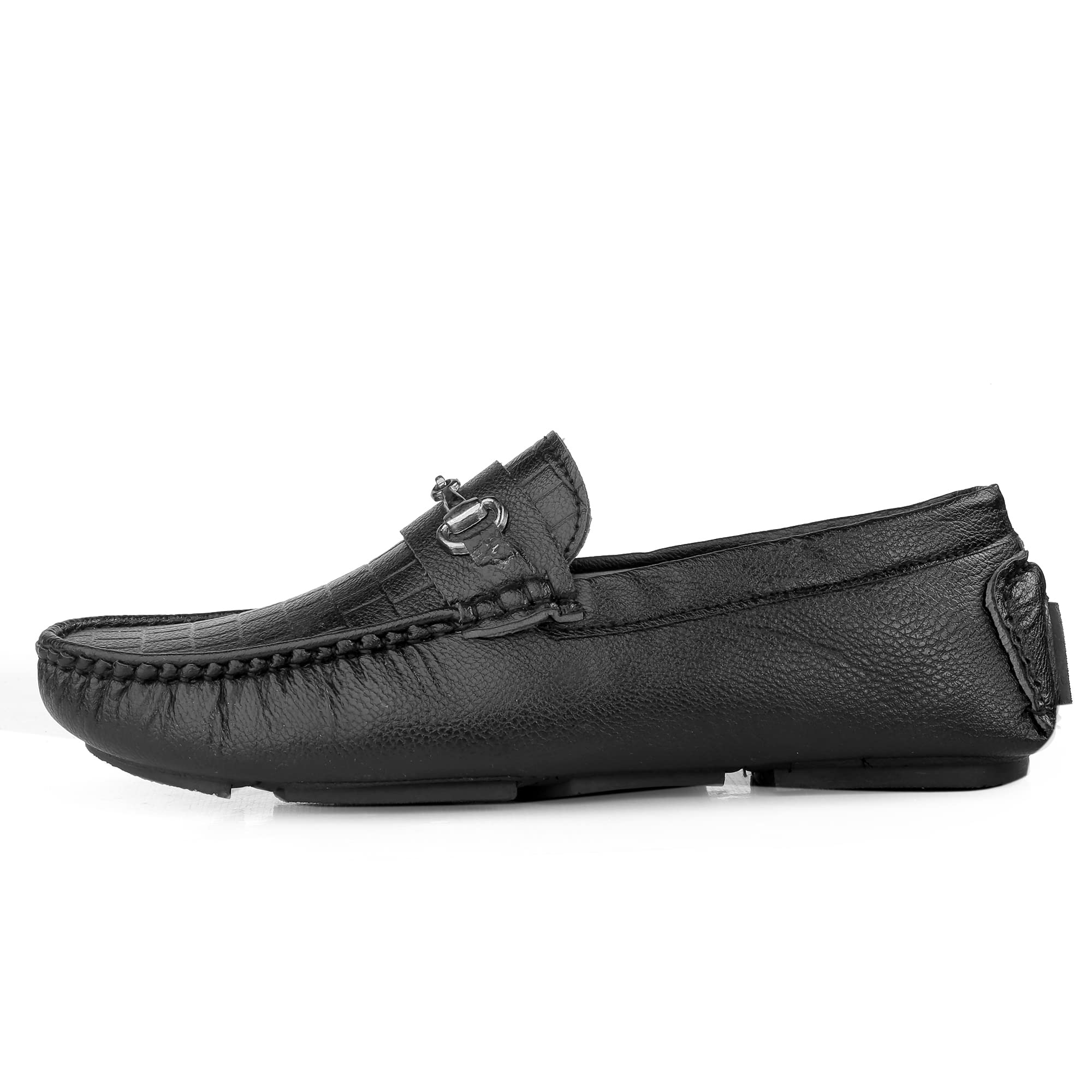Mens Synthetic Leather Material Black Casual Driving Loafer Buckle Shoes - 7 UK (B0CVF3N27K) Amazon Price History, Amazon Price Tracker