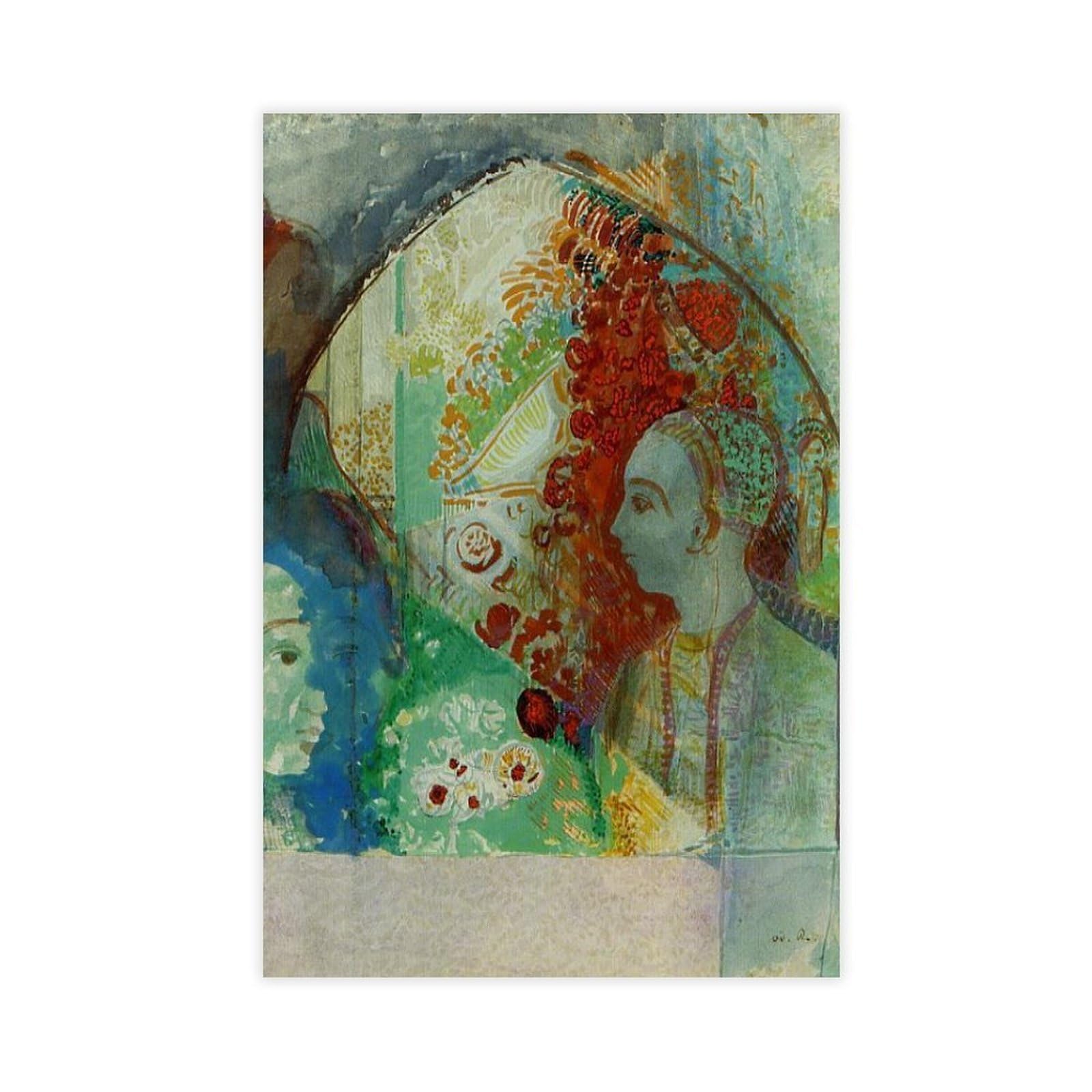 WCYB The Dream by Odilon Redon Prints Posters Canvas Deco Paintings Wall Art For Office Unframe 24" L X 36" W