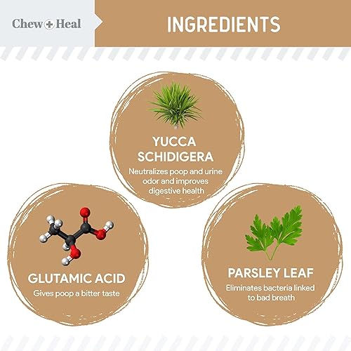 Miniatura 9 de No Poo Chews - Masticables para perros, 120 masticables suaves, sabor a pollo, sin picaduras de caca, tratamiento de coprofagia para perros