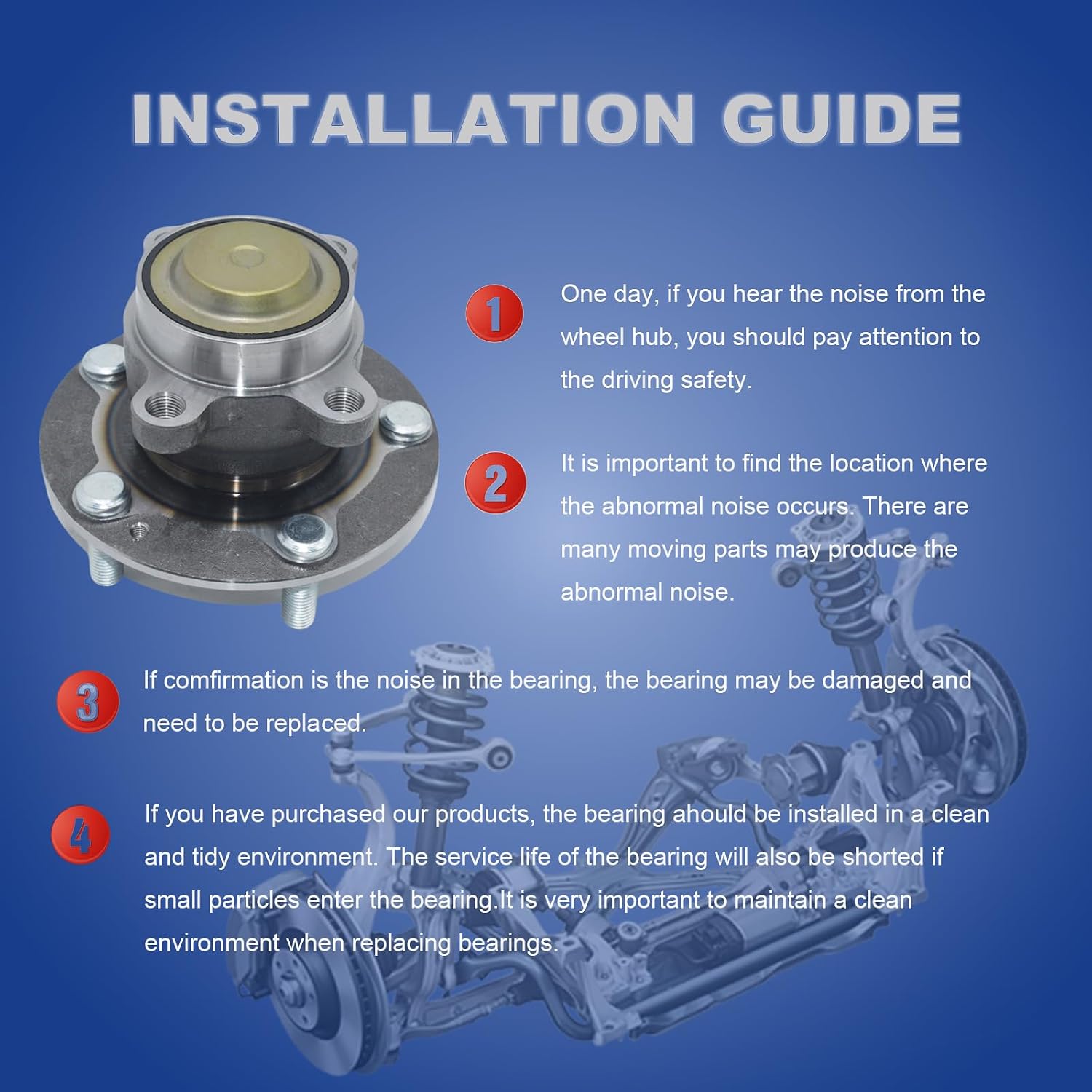 512570 Rear Wheel Bearing and Hub Assembly Compatible with 2016-2021 Honda Civic, 2019-2022 Honda Insight