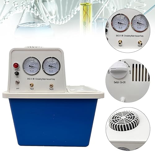 Miniatura 5 de TECHTONGDA Evaporador rotatorio de 110 V 2L con pantalla digital velocidad de 0-120 rpm, caudal de flujo de bomba de vacío de circulación de agua de