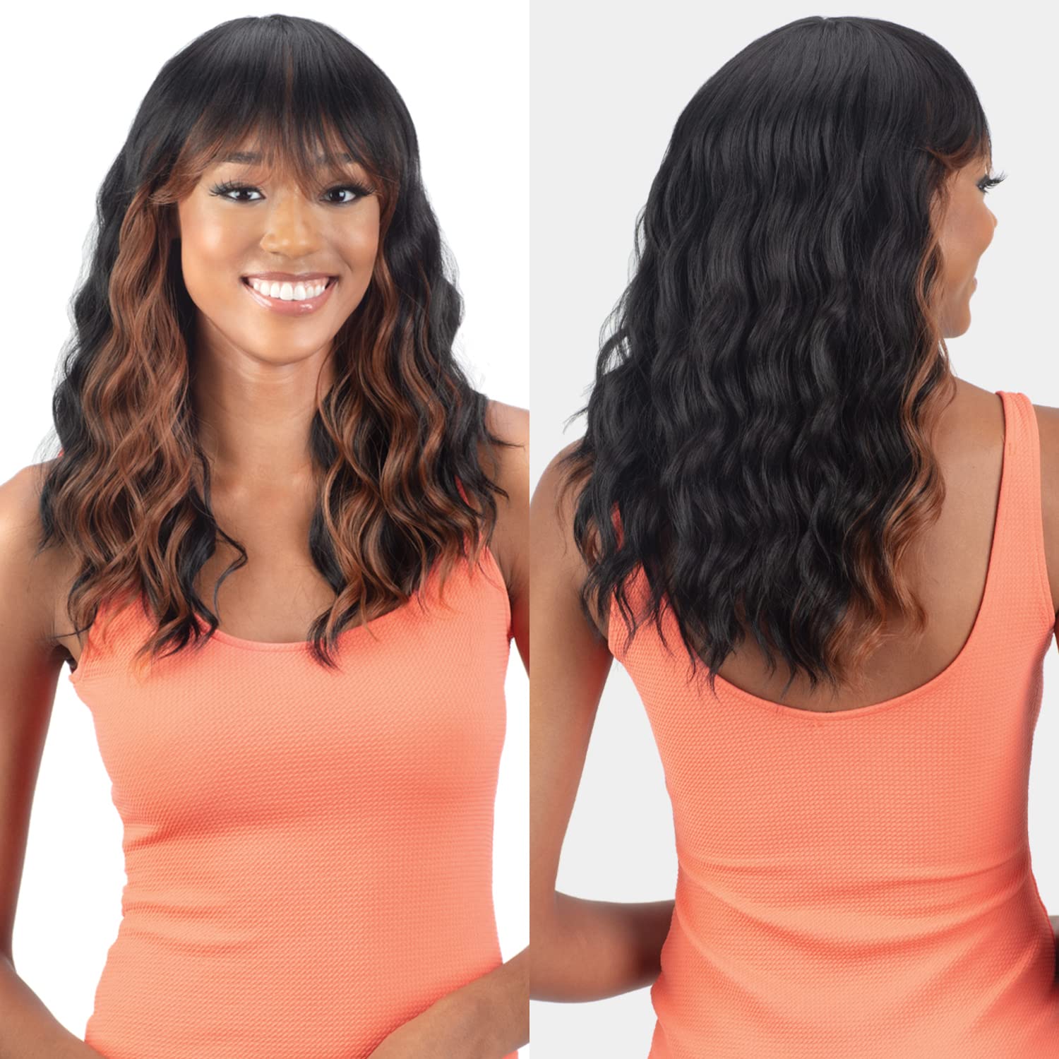 Mayde Beauty Human Hair Blend Wig Mocha Honey (1B)