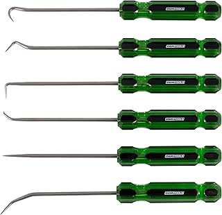 26545 6 Piece Hook And Pick Set With Acetate Handle, Hook Tool And Pick Tool, Vehicle Pick And Hook Set, Pick Tool Set For Mechanics