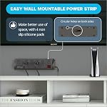 Smart Plug Power Strip, 6sockets with 2 Always on Outlets, WiFi Surge Protector Compatible with Alexa & Google Home,Wall Mountable,Home Office Multi-Plug Extender, Black