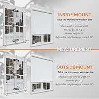 Vista 7 de Persianas motorizadas con control remoto, persianas inteligentes opacas para ventana, persianas automáticas inalámbricas, persianas eléctricas Blanco