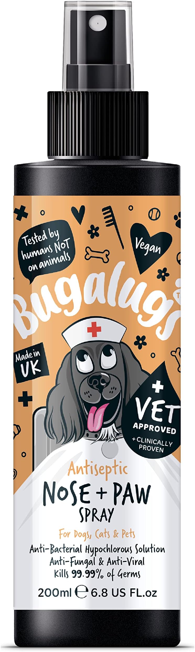 BUGALUGS Nose & Paw Dog Antiseptic spray 200ml Antibacterial