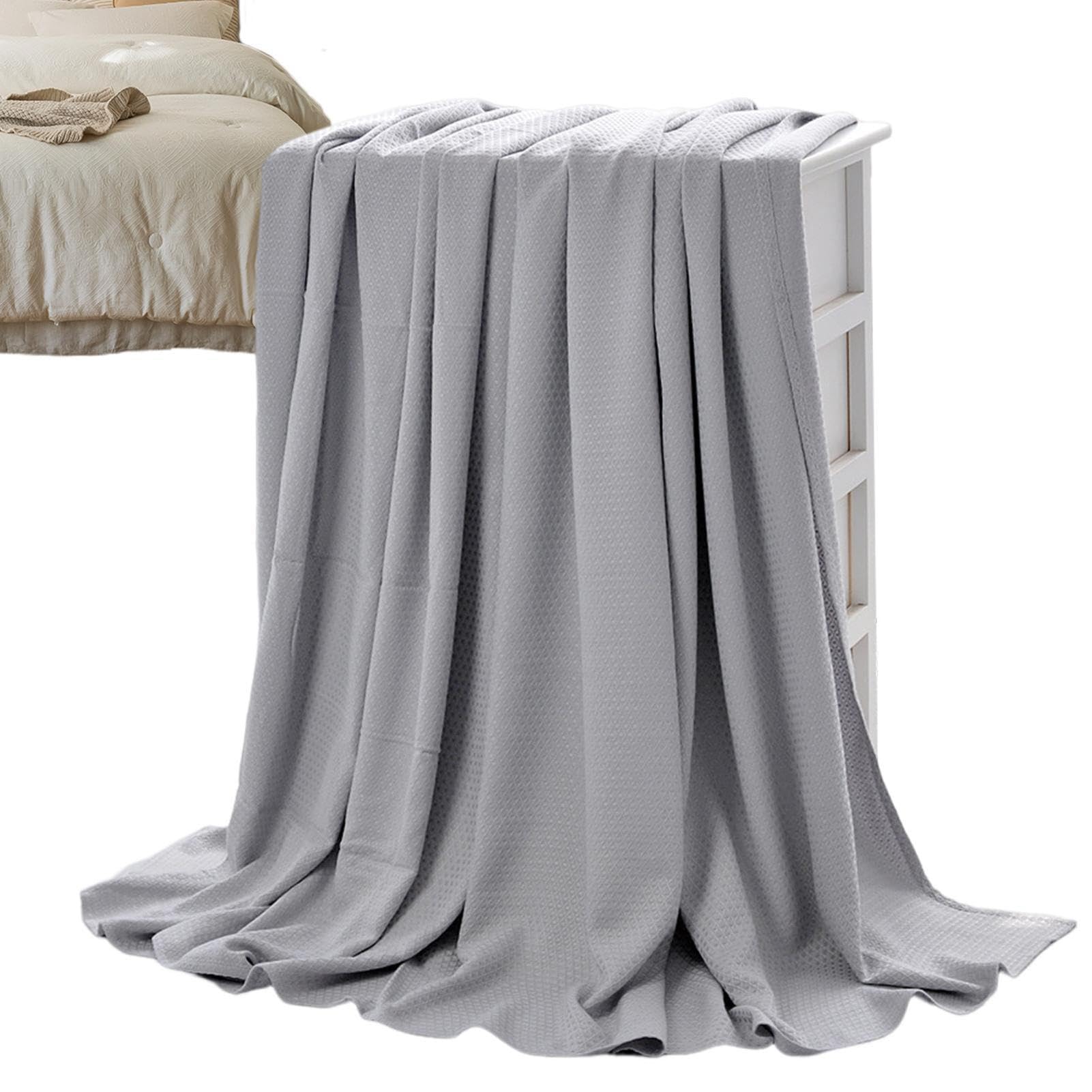 Generisch Coperta rinfrescante da viaggio, coperta rinfrescante per climatizzatore, in fibra di bambù, leggera e sottile, traspirante, delicata sulla pelle