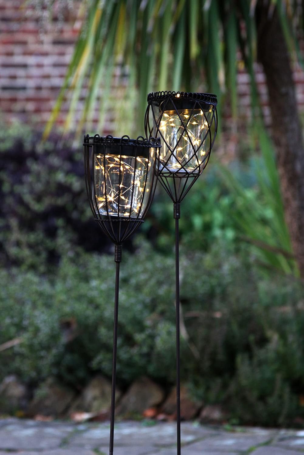 Antique Solar Garden Candle Holder Stake Lights Shape) BigaMart