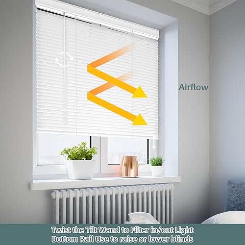 Miniatura 4 de Persianas de madera sintética de 2 pulgadas, persianas personalizadas para ventanas, elegantes persianas sin cordones para ventana de montaje