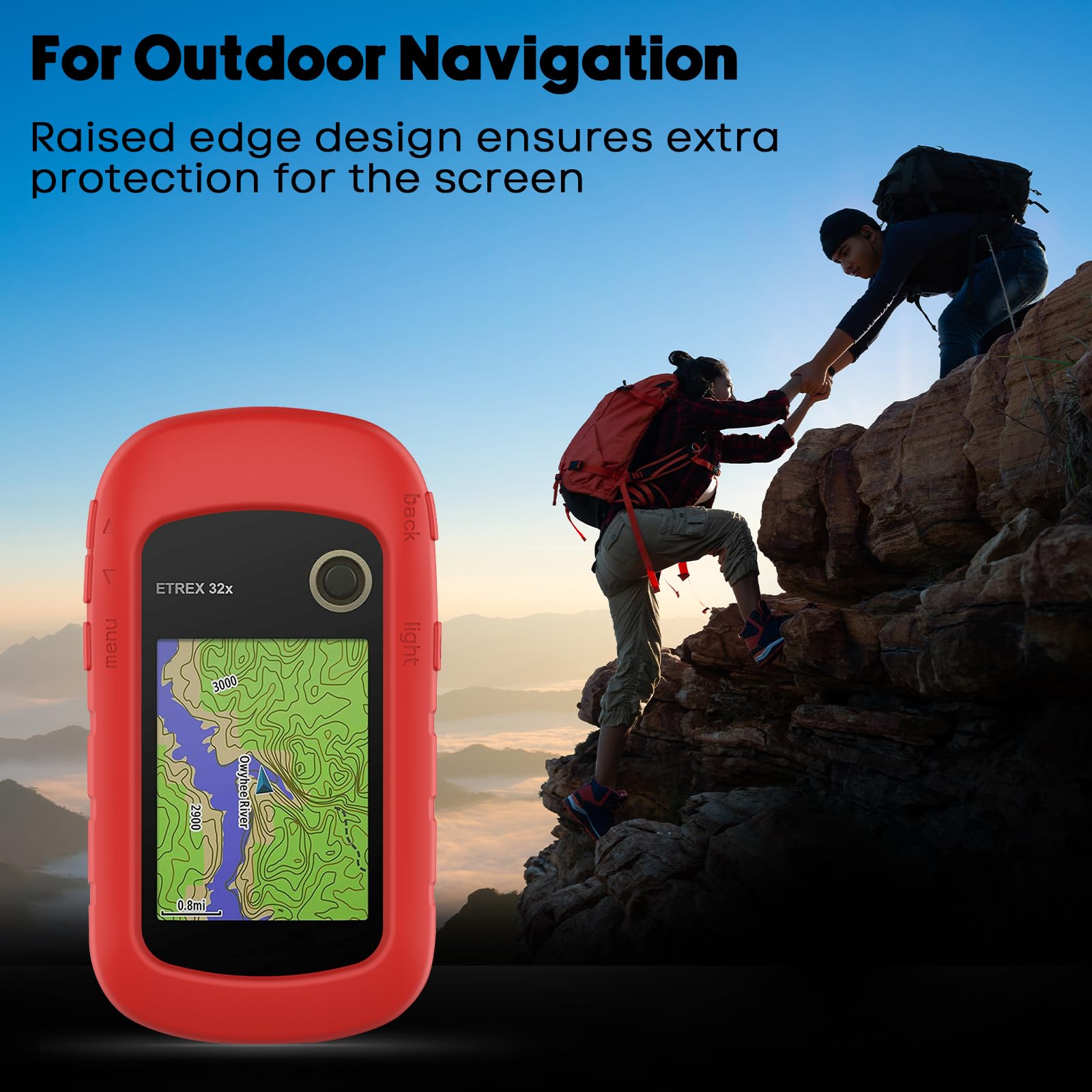 Étui Silicone CHULN Pour Garmin ETrex 22X Et Autres Modèles - Protection Souple Anti-chocs, Sans Enlever Pour Recharger - 9