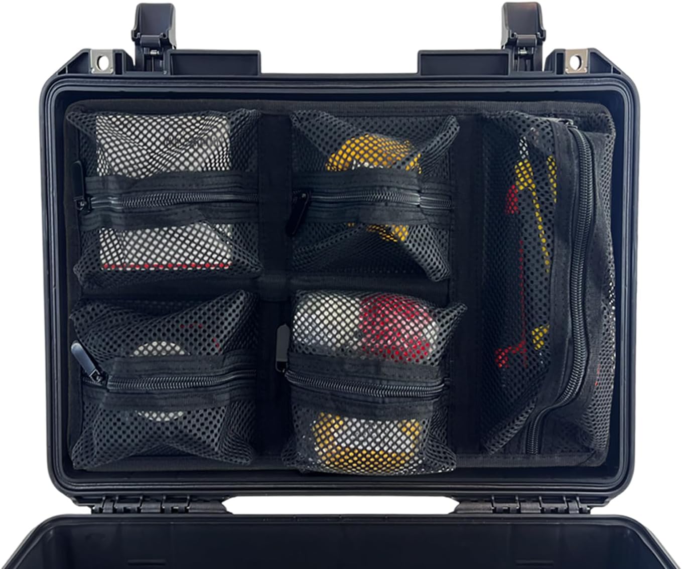 LAFENLIN UPGRADED Lid Organizer for Pelican 1450 Case [No Tools, Max Space] - 5-Pocket Thick Mesh for Photographers & Divers, Secures Camera Gear & Tools in Hard Cases, Hook & Loop Mount (No Screws) - Image 7