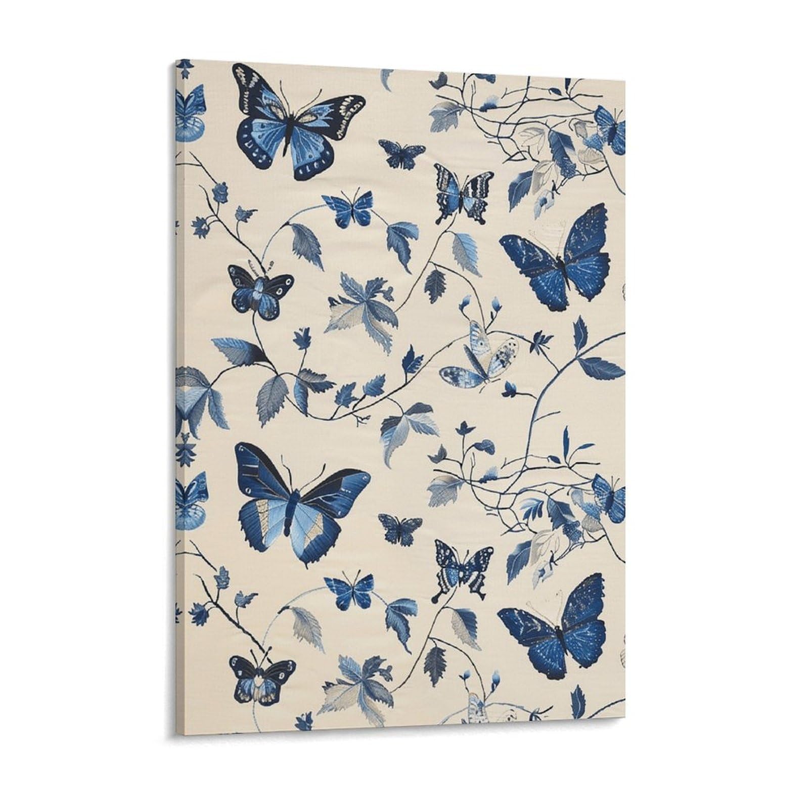 Butterflies And Moths Canvas Wall Art for Bedroom 12x16inch Canvas Prints Artwork for Walls Modern Picture Artwork Painting for Living Room Aesthetic Wall Paintings for Bathroom Kitchen Offic