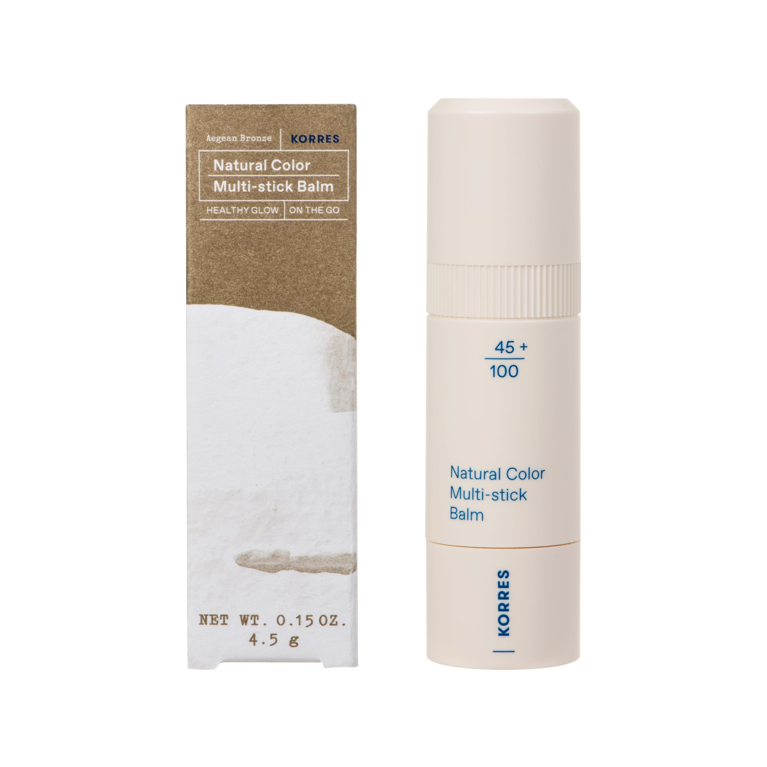 KORRES AEGEAN BRONZE Illuminating Multistick, z ekstraktem z piwonii i masłem shea, praktyczny i do podróży, 4,5 g