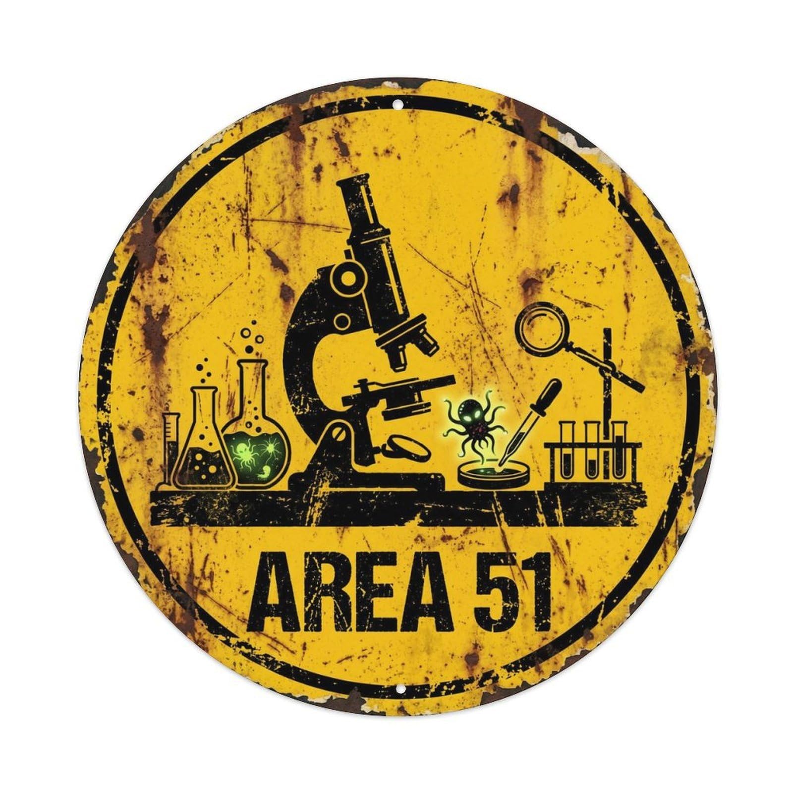 Alien Area 51 ResearchMetal Tin Sign