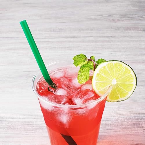 Miniatura 4 de lollicup c9075(Verde) Karat gigante Pajitas, poly-wrapped, 9" longitud, Solid Verde (Caso de 2500)