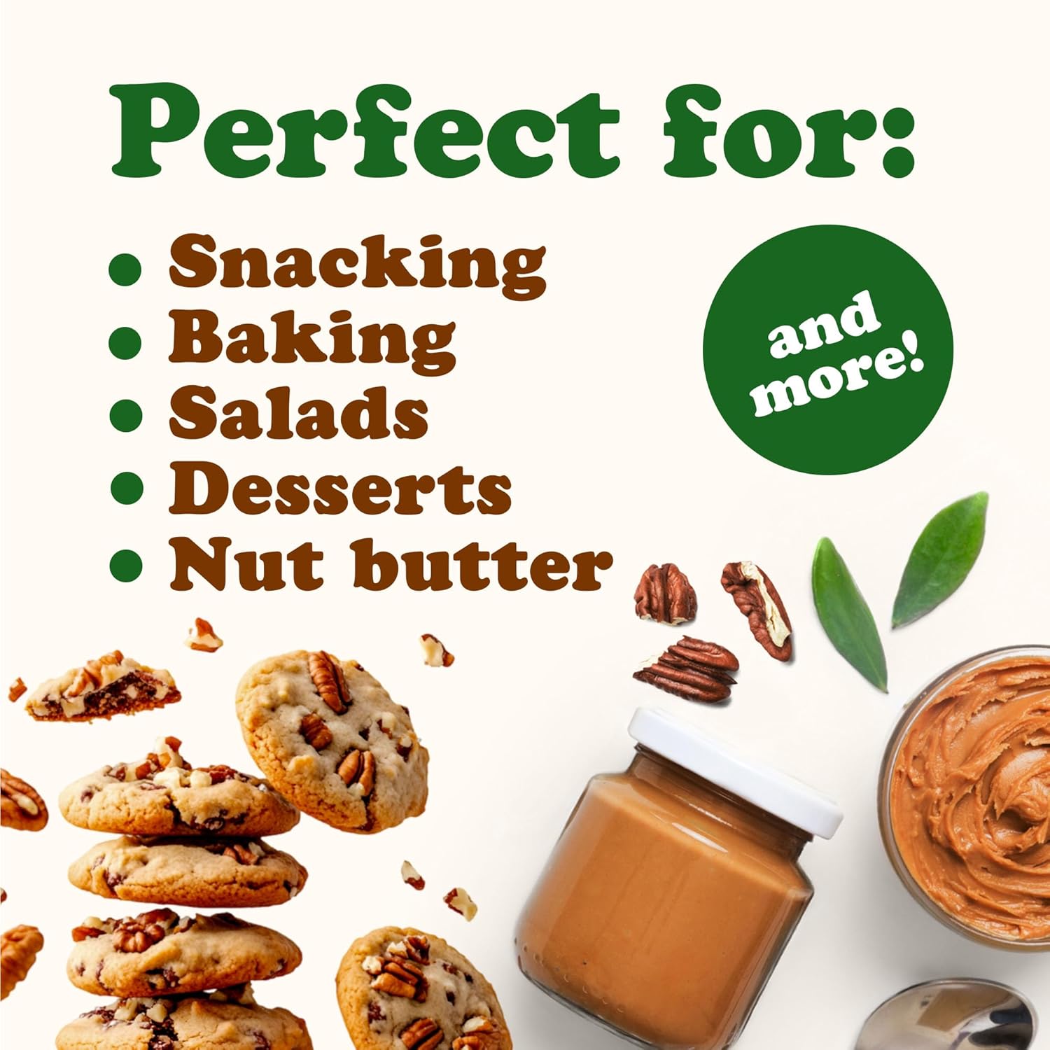 Food to Live Organic Dry Roasted Pecan Pieces, 1.5 Pounds – Oven Toasted, No Oil Added, Unsalted, Rich in Flavor and Crunch Nuts, Perfect for Cooking, Baking and Snacking, No-GMO, Vegan, Kosher, Bulk